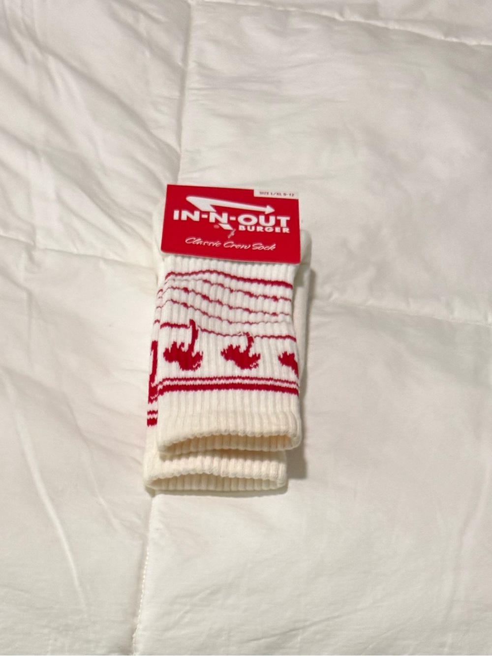 NWT In-N-Out Burger Company Store Drink Cup Sock